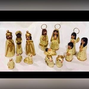 Christmas Nativity Folk art Santa Fe New Mexico 3” vintage